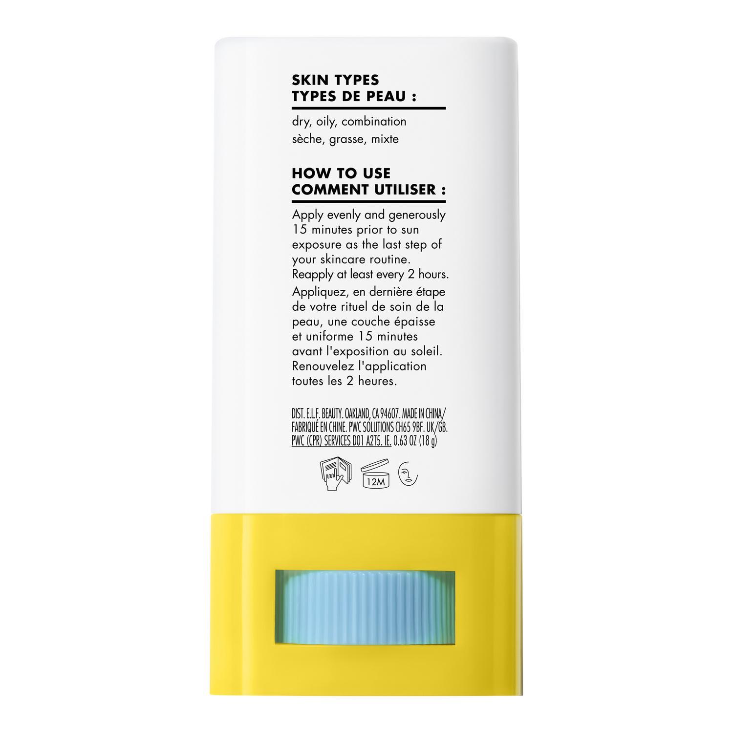E.L.F. SKIN SUNTOUCHABLE INVISI-STICK SPF 50 (BARRA DE PROTECTOR SOLAR)